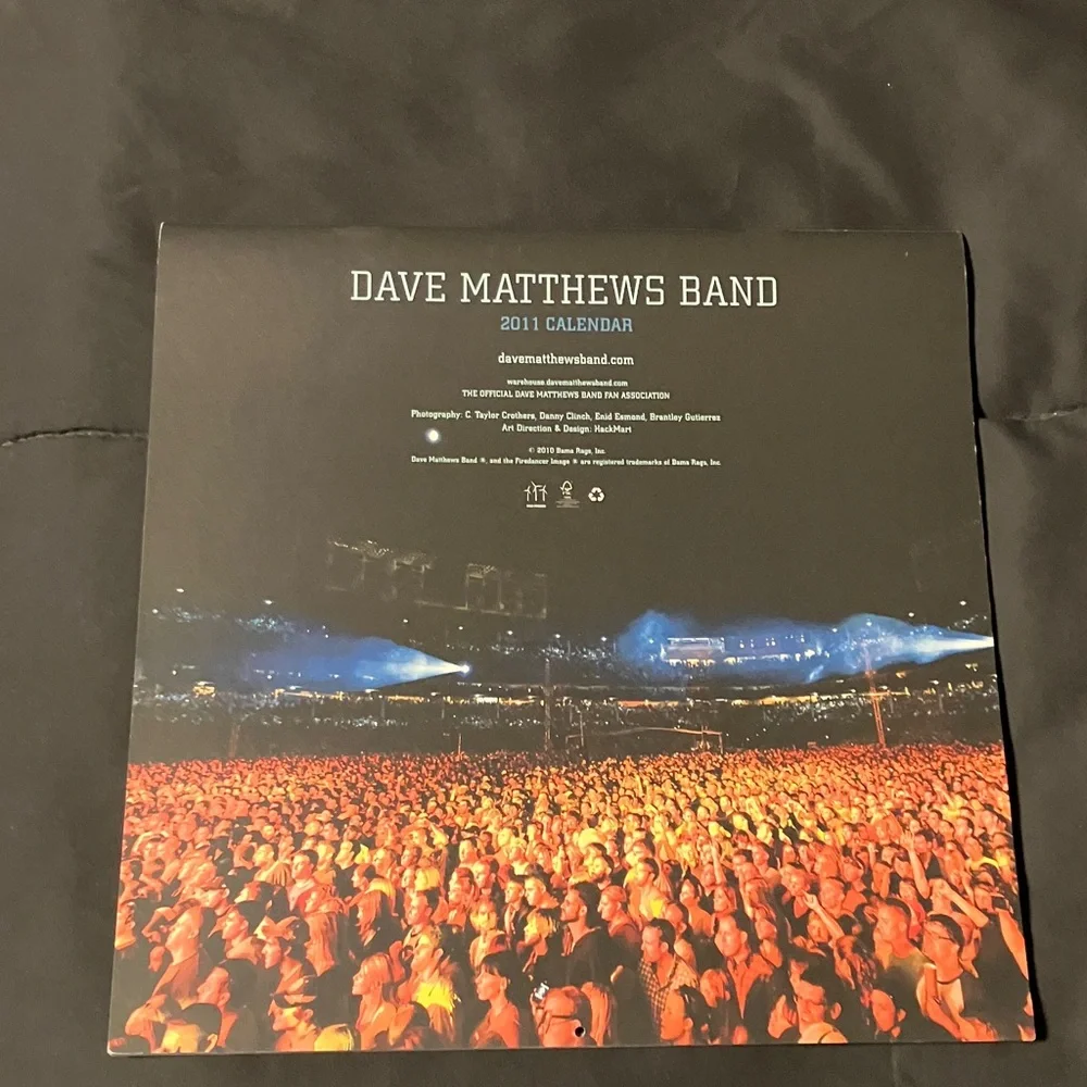2011 Dave Matthews Band Wall Calendar